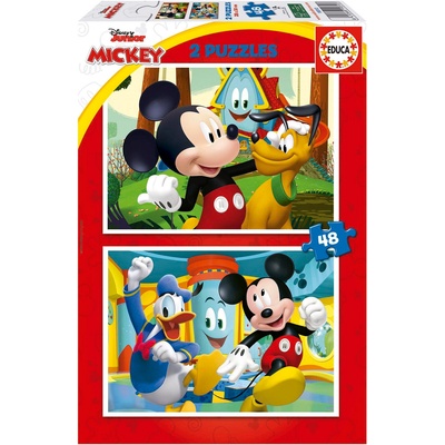 Educa - Puzzle 2x48 Mickey Mouse Fun House - 40 - 99 piese