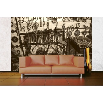 DIMEX ART s. r. o Самозалепваща се флизелинова фототапета стар велосипед 375 x 250 см