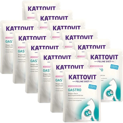 KATTOVIT Gastro паста сьомга + ориз 12 x 85 г