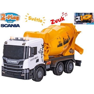 Mikro trading 2-Play Traffic - Auto domíchávač Scania na setrvačník - 54 cm - se světlem a zvukem