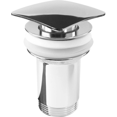 Mereo Výpusť uzatváracia CLIC-CLAC, celokovová s prepadom, chróm. mosadz, ø 5/4", hranatá