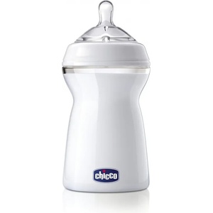 Chicco Бебешко шише Chicco - Natural Feeling, силиконов биберон, 3 капки, 330 ml (N0203) - ozone