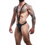  Мъжко бельо с презрамки, регулируем дизайн - Dungeon Harness Black (C4M0000010)