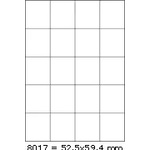 CDRmarket Самозалепващи етикети 52, 5 x 59, 4 mm, 20 етикета, A4, 100 листа (R0ECO.8017A)