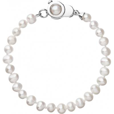 Pavona perlový náramek z pravých říčních perel bílý 23006.1