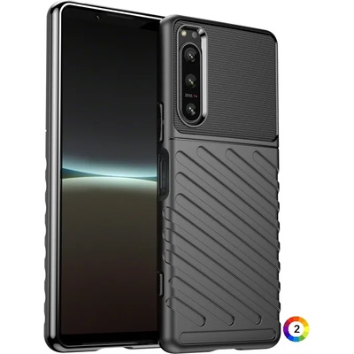 Sony Xperia 5 IV Удароустойчив Twill Texture Калъф и Протектор