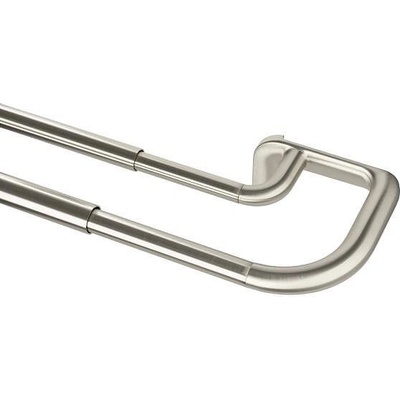 Umbra hk ltd (Канада) Телескопичен двоен корниз за пердета и завеси umbra twilight в цвят никел - размер 168-366 см (umbra 1020562-782)