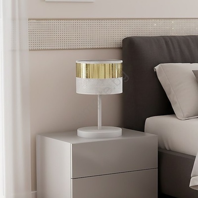 Emibig Настолна лампа LUX 1xE27/15W/230V бяла/златна (EB0329)