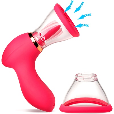 Lickgasm Plump Pleasure Licking & Sucking Clitoral Stimulator Pink