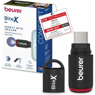 Beurer BiteX Go Deep Black – USB-C pomocník po bodnutí hmyzem