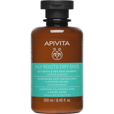 APIVITA Шампоан за мазен скалп и сухи краища, 250 ml