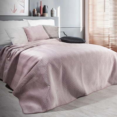 EUROFIRANY přehoz na postel SOFIE PÚDROVĚ RŮŽOVÝ 170 x 210 cm