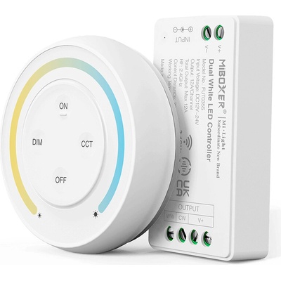 Mi-Light, Sada ovladače a přijímače pro jednobarevné a CCT pásky mini verze, Max.12A, RF 2.4GHz, FUT035SA, Mi-Light