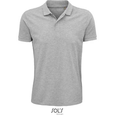 Sol's Planet Men pánske polo z bio bavlny sivé mel.