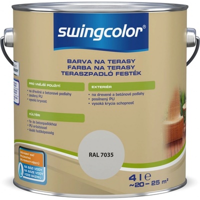 Swingcolor Farba na terasy 4 l svetlosivá