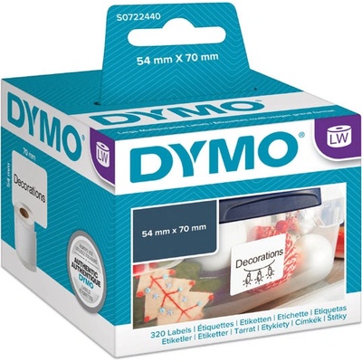Papírové štítky Dymo 70mm x 54mm, bílé, na diskety, 320 ks, 99015, S0722440