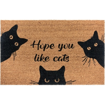 Hanse Home Collection Hope you like cats Hnědá 45x75 cm – Zbozi.Blesk.cz