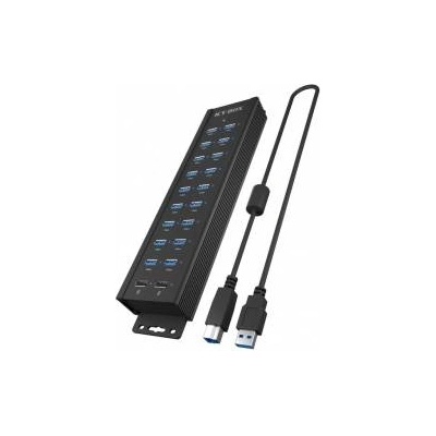 RaidSonic IB-HUB1720-U3 18+2 Port USB Hub, 96W Netzteil