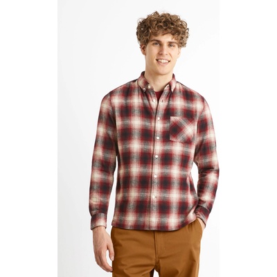 Celio Червена мъжка карирана риза Celio Camulto Celio | Cherven | МЪЖЕ | S