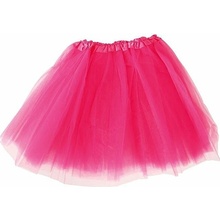 GUIRCA Retro tutu sukně neon růžová 40 cm 80. léta disco