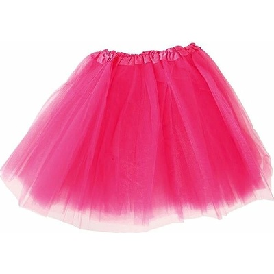 GUIRCA Retro tutu sukně neon růžová 40 cm 80. léta disco