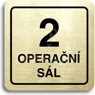 ACCEPT Piktogram 2 operační sál - zlatá tabulka - černý tisk