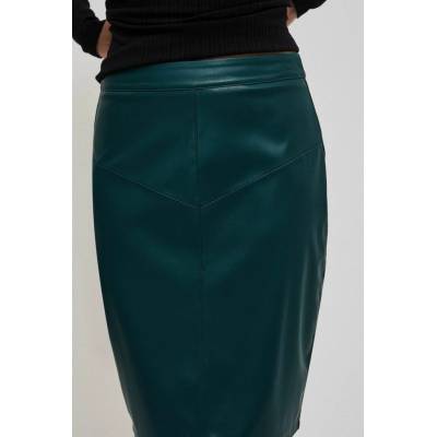 Moodo Skirt with geometric stitching tyrkysová