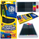 Astra ergonomické farbičky z čierneho dreva 12ks + strúhadlo 312114001