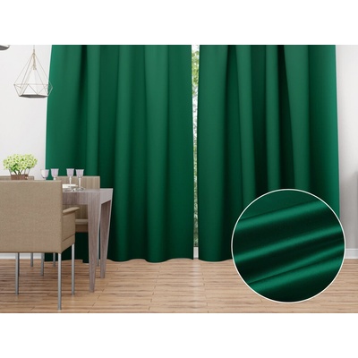 Biante Saténový záves LUX-038 Tmavo zelený 140x140 cm