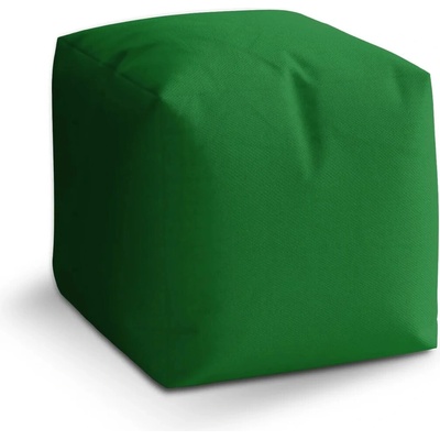 Sablio Taburet Cube Tmavě zelená - 50x50x50 cm