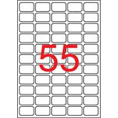 Etikeyt, univerzálne, 36,8x23,8 mm, odstrániteľné, zaoblené rohy, APLI, 5500 etikiet bal