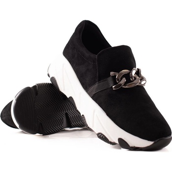 Semišové sneakersy 22-12035B černé