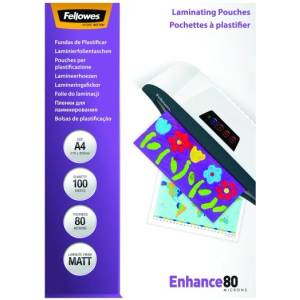 Fellowes Фолио за термоламиниране, 80 микрона, a4, матово, 100 бр. , fellowes 5452103 (5452103)