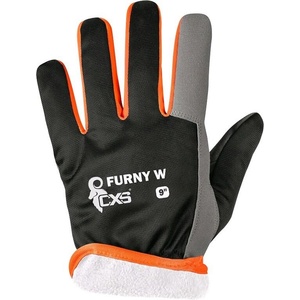 CANIS SAFETY a. s Cxs furny w / Зимни комбинирани ръкавици - черно/оранжево 9 (370009680309)