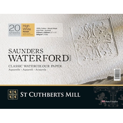 St Cuthberts Mill Saunders Waterford Rough Скицник 20 31 x 23 cm 300 g High White (T46630051011C)