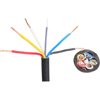 Kabel 5×0,75 mm černá/bílá/červená/žlutá/modrá