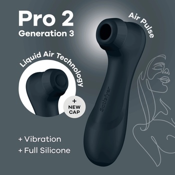 Image 1 of Satisfyer Pro 2 Generation 3 with Liquid Air Technology Black