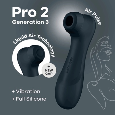 Satisfyer Pro 2 Generation 3 with Liquid Air Technology Black