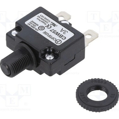 OPTIFUSE CBW57-ES-3A Pojistka: tepelná; 3A; Imax: 1kA; 125V,250V; 32VDC,50VDC
