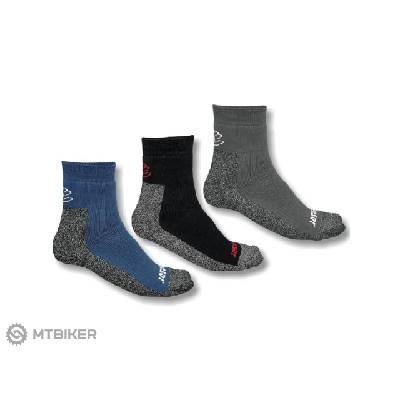 Sensor 3-PACK TREKING EVO ponožky, čierna/sivá/modrá EU 35-38