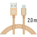 Swissten 71521304 USB - USB-C, 2m, zlatý