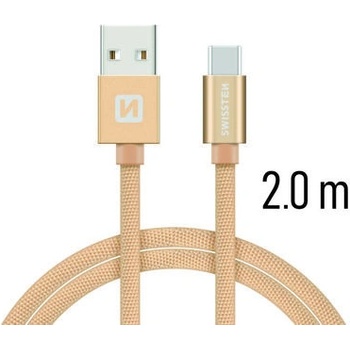 Swissten 71521304 USB - USB-C, 2m, zlatý