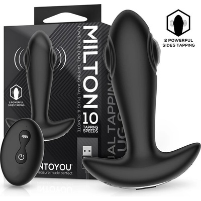 InToYou Milton Powerful Dual Tapping Anal Plug with Remote Control Black