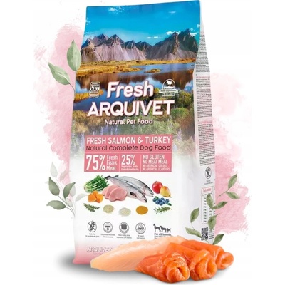 Arquivet Fresh Polovlhké losos s morčacím mäsom 10 kg