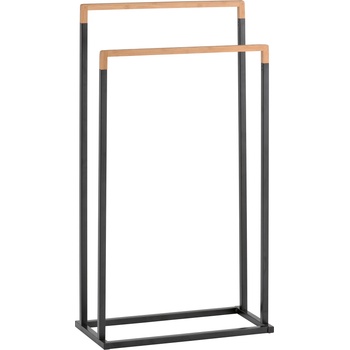 SPIRELLA ПОСТАВКА ЗА ХАВЛИИ CHIC 2 НИВА 45x21.5x84.5 СТОЯЩА БАМБУК/ЧЕРНО (40.07652)