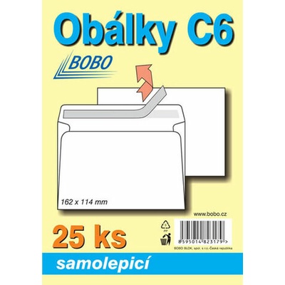 Obálky C6 samolepiace (bal. 25ks)