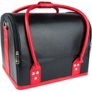 Aspira Luxusný kozmetický kufrík čierny červený úchyt model 01