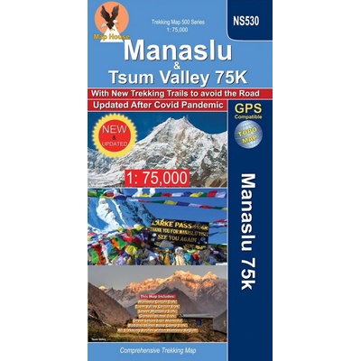 mapa Manaslu & Tsum Valley 1:75 000