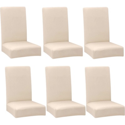 ISO TRADE Potahy na židle 6 ks - béžové – Zboží Dáma