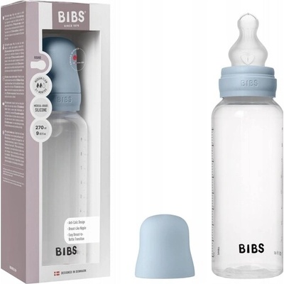 Bibs antikoliková fľaša so silikón cumlíkom Baby Blue 270ml